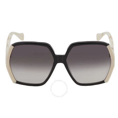 Gucci Grey Oversized Ladies Sunglasses GG1065S .